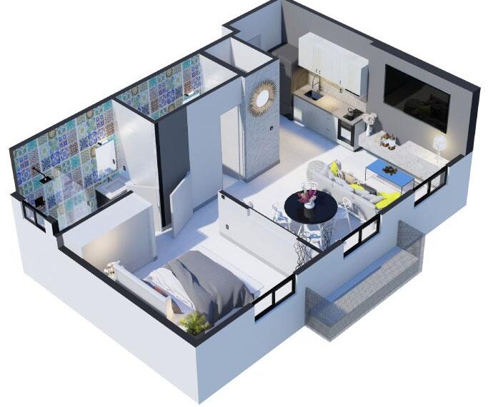 Panama Real Estate - The Gray Model C Apartment